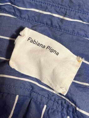 Fabiana Pigna Blue & White Striped Top size Small ( Luxurious Brand )